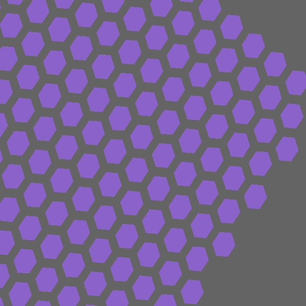 Parallel-hole collimator, hexagonal holes on a hex lattice
